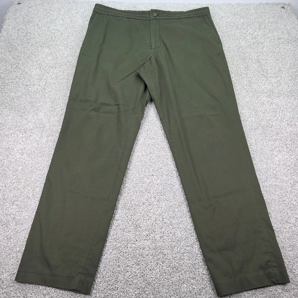 Banana Republic Mens Athletic Tapered Fit Pants 38x32 Olive Green Chino Jogger